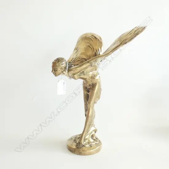 BRONZE ROLLS ROYCE STYLE WINGED WOMAN H.310mm