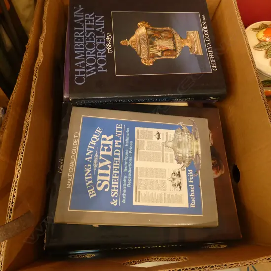 BOX LOT ASST. BOOKS ON ANTIQUES
