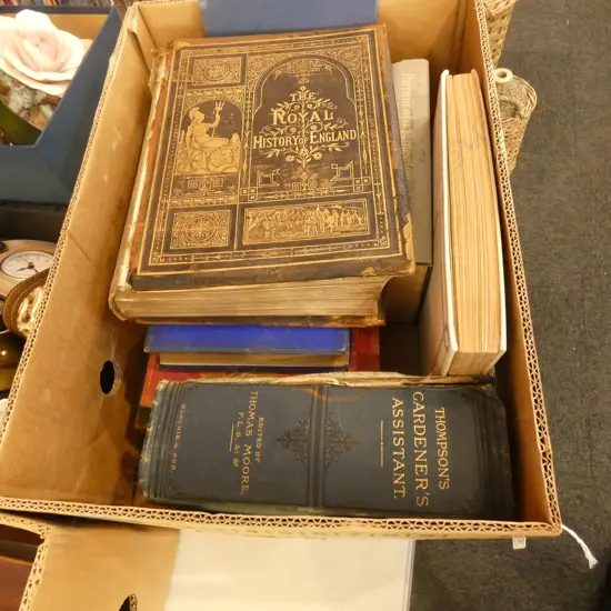 BOX LOT ASST. OLD BOOKS 