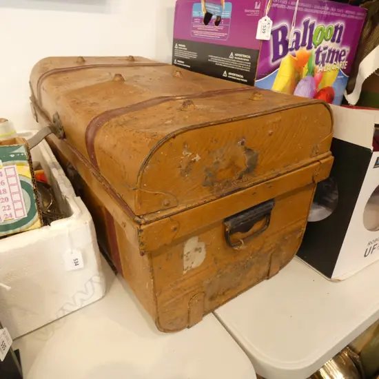 BROWN METAL TRUNK L.565mm