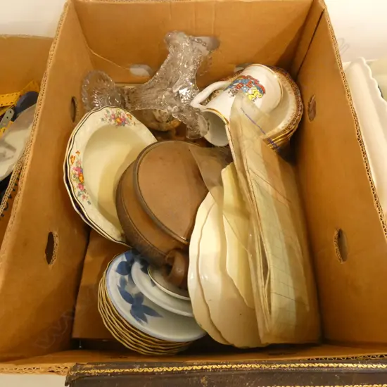 BOX LOT ASST. CERAMICS ETC