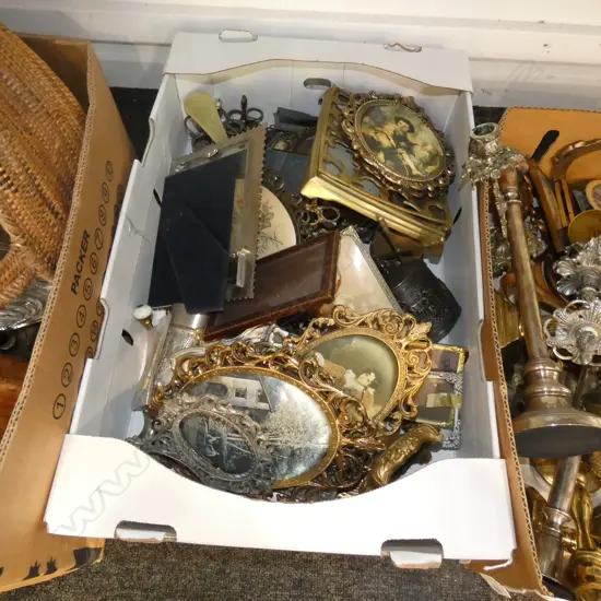 BOX LOT ASST. METAL FRAMES ETC