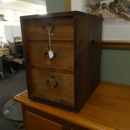 SM VINTAGE JAPANESE KO-DANSU 3 DRAWER CABINET 305 X 395 X 440MM