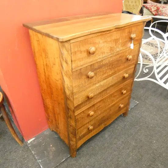 CHAPMAN TAYLOR WOODEN 5 DRAWER CHEST - 760 X 425 X 960MM