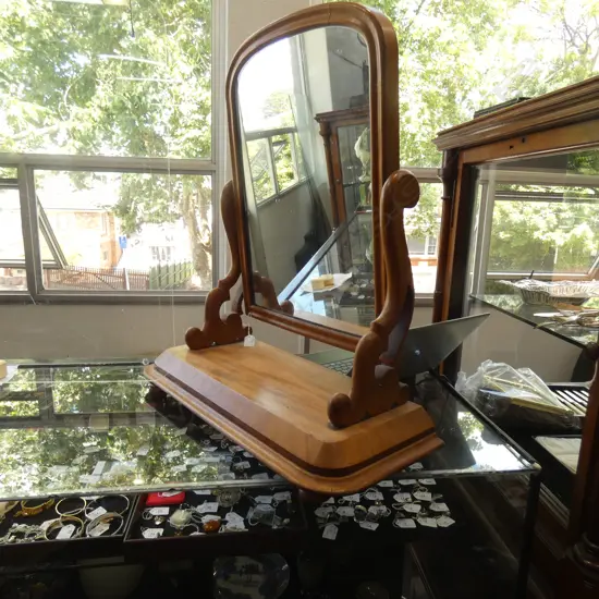 MAHOGANY TOILET MIRROR H. 730 W, 640MM