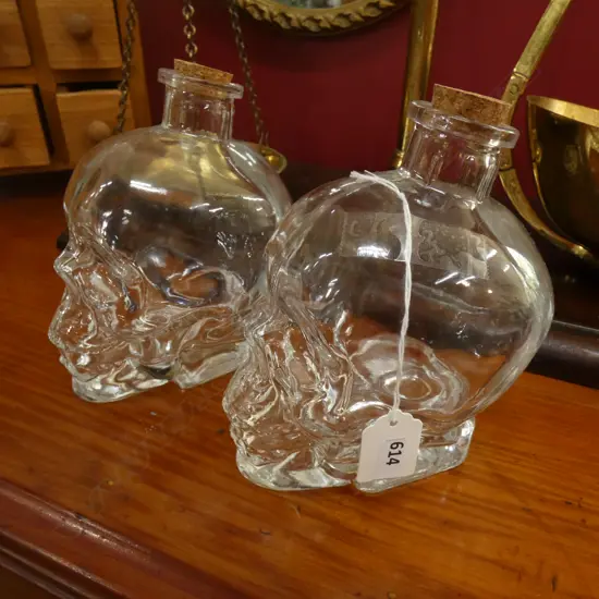 PR GLASS 'SKULL' BOTTLES H.170mm