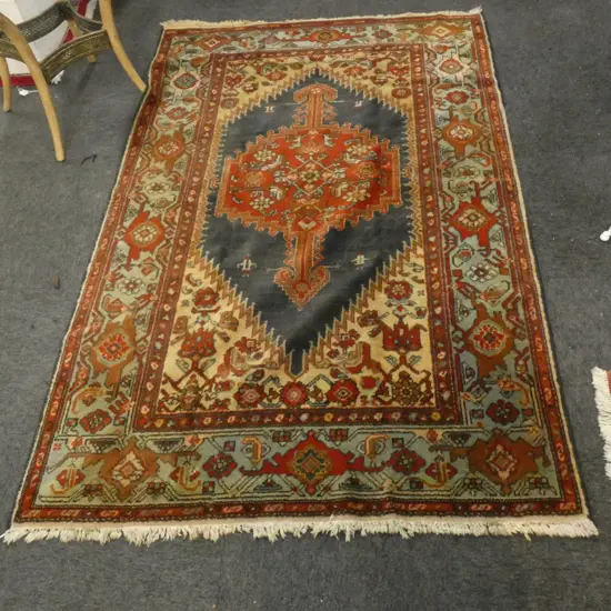 VINTAGE HAND KNOTTED WOOL PILE IRANIAN CARPET 2040x1330mm