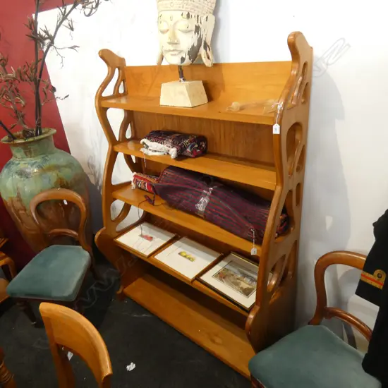 SOLID RIMU ART NOUVEAU STYLE LGE BOOKCASE