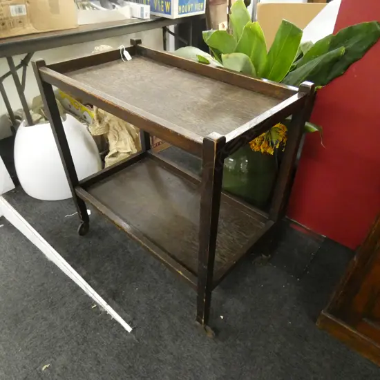 OAK TEA TROLLEY