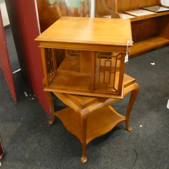 EDW. RIMU & KAURI REVOLVING BOOKCASE H.800mm