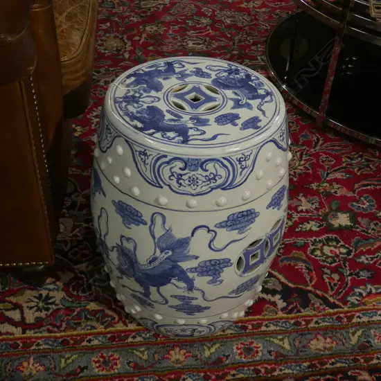 CHINESE CERAMIC GARDEN SEAT H.470mm