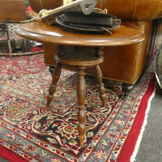 TRIPOD BASE WOODEN TABLE 590mm dia