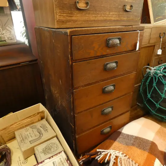 SM VINTAGE JAPANESE KO-DANSU CABINET 5 DRAWERS  360 X 445 X 590MM