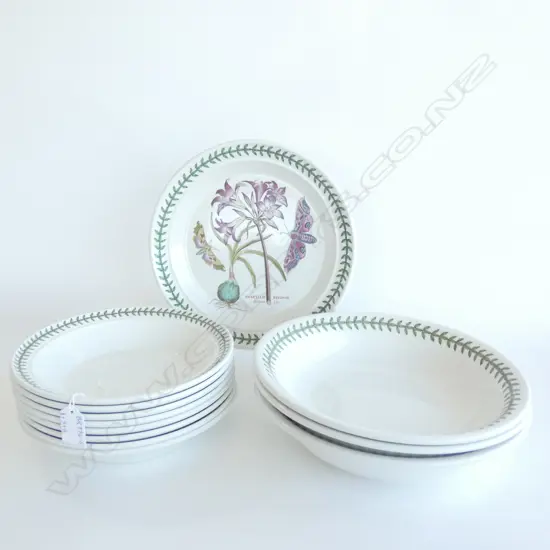 PORTMEIRION PLATE + 11 BOWLS 