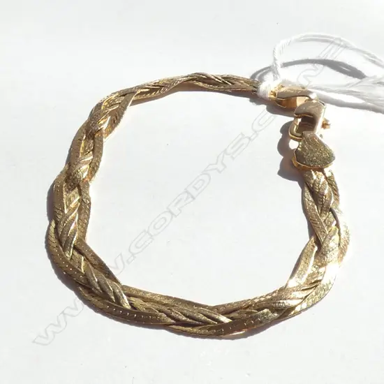 9CT GOLD PLAITED MESH BRACELET