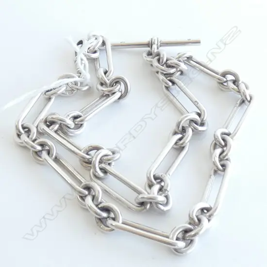HEAVY STERLING SILVER FOB CHAIN 86.90gm
