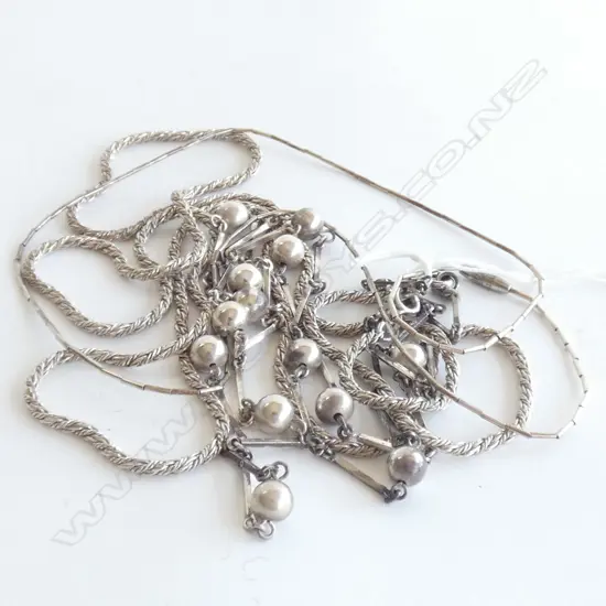 3 HAND MADE CONTINENTAL 835 SILVER CHAINS