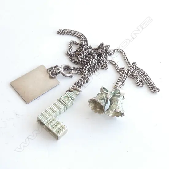 SILVER CHARMS, PENDANT & CHAIN
