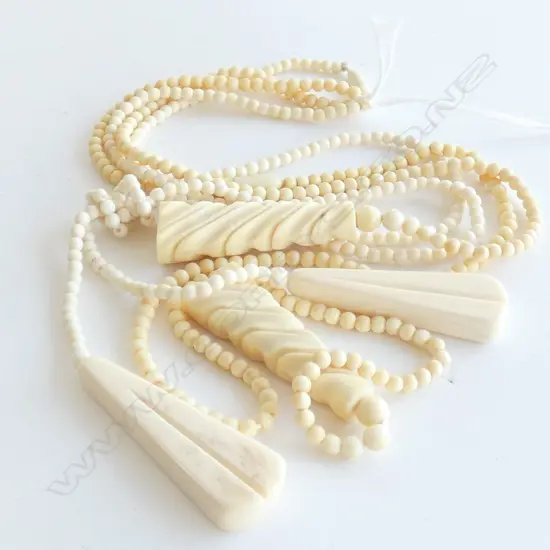 2 IVORY SATOIR NECKLACES 