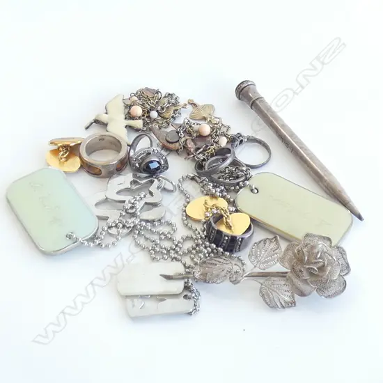 ASSORTED SILVER AND COSTUME JEWELLERY