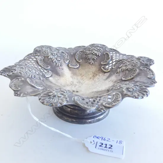 STG SILVER FOOTED DISH DIA 165MM SHEFFIELD 1911 128GMS