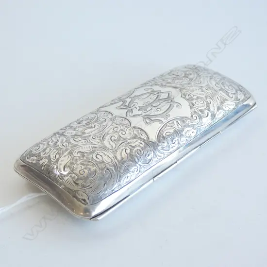 STG SILVER CIGARETTE CASE B'HAM 1906 96 GRAMS