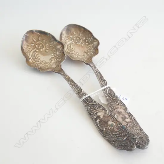 PR STG SILVER BERRY SPOONS SHEFFIELD 1898, 208 GRAM
