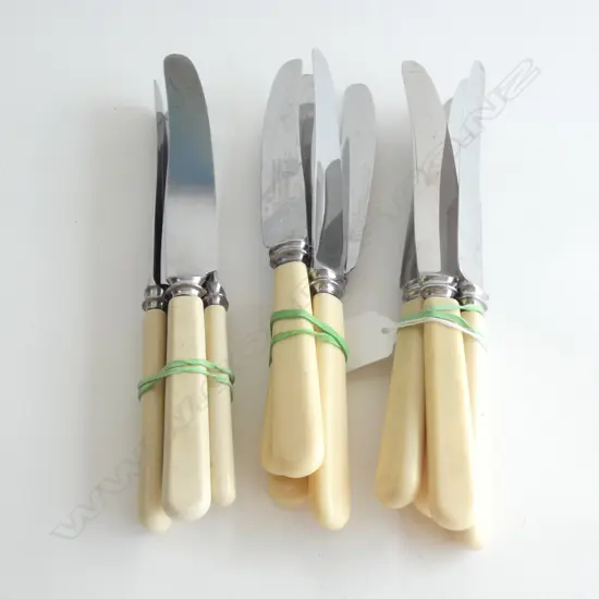 14 'BONE' HANDLED KNIVES 