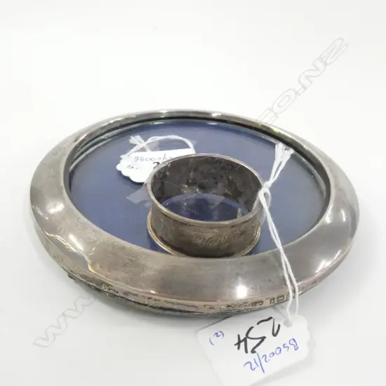 STG SILVER PHOTO FRAME + NAPKIN RING D 140 MM