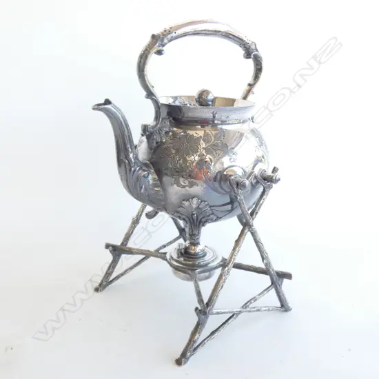 SILVER PLATE SPIRIT KETTLE  