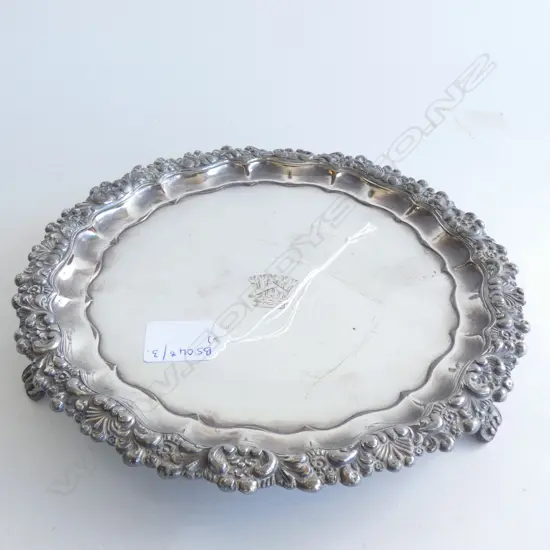 OLD SHEFFIELD PLATE SALVER 230mm dia