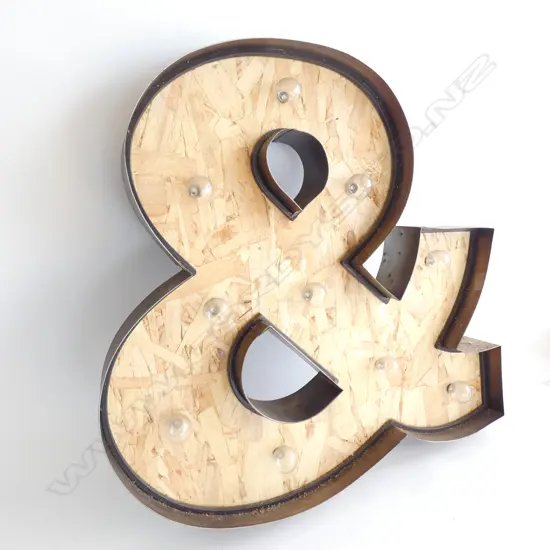 AN ILUMINATED B/O AT SYMBOL, WORKING H 560 MM