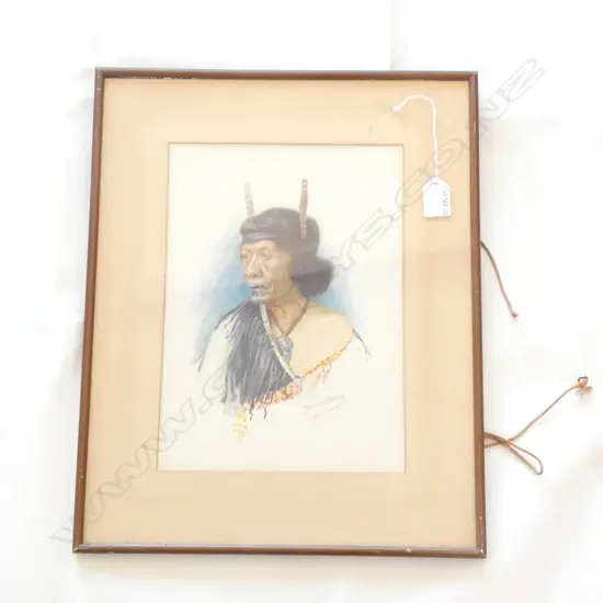 Beatrice Harvey 'An Old Maori Woman' watercolour
