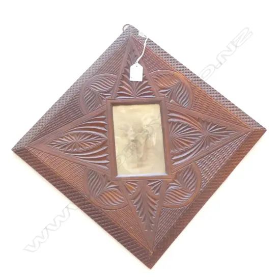 CARVED KAURI FRAME 345mm sq