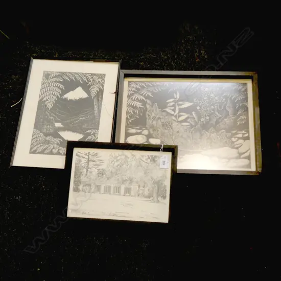 PR REI HARMON LTD ED. SIGNED LITHOGRAPHS (350 X 260MM)+ PRINT- THE ELMS MISSION HOUSE