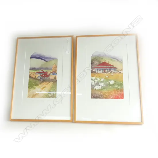 PAIR OF CYNTHIA TAYLOR FARMING PRINTS 76/80 71/80