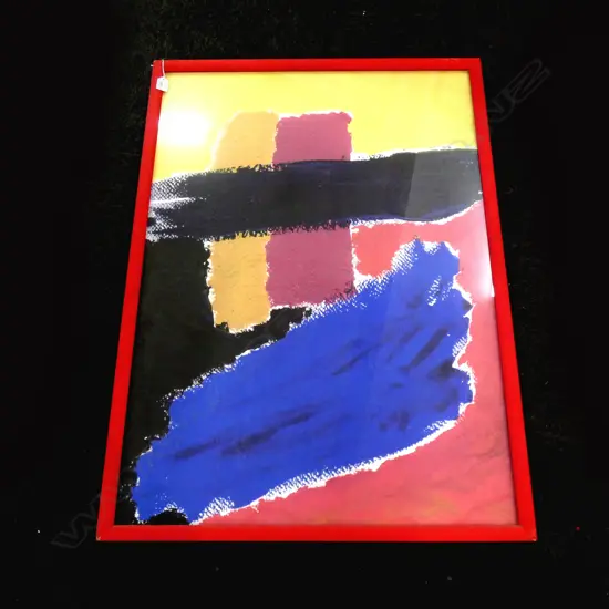 LARGE CONTEMPORARY COLOURFUL PRINT 975x685mm SIGNED VERSO