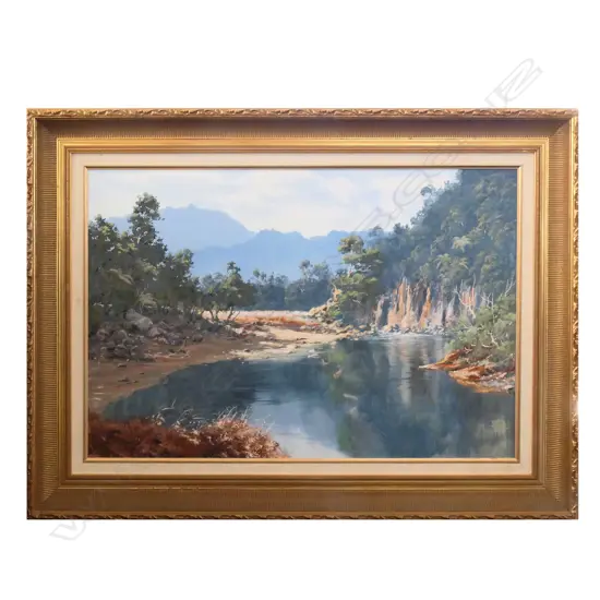 RANDALL FROUNDE, 'TO COROGLEN FROM THAMES' SIGNED. TITLED & DATED 1987 VERSO. 600 x 900mm