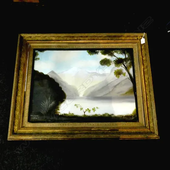 COLONIAL OIL ON BOARD 'MILFORD SOUND' SIGNED PAT 445x595mm