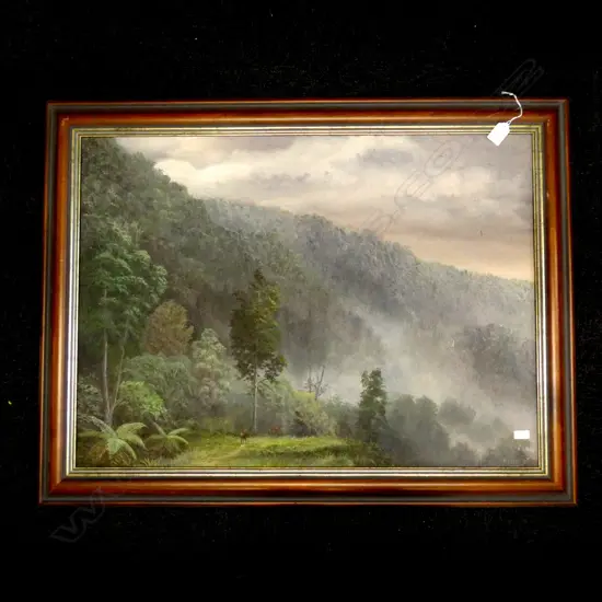 R. JOBLIN, EXTENSIVE BUSH LANDSCAPE WITH DEER, OIL ON BOARD, SIGNED & DATED 1995. 540 X 740mm