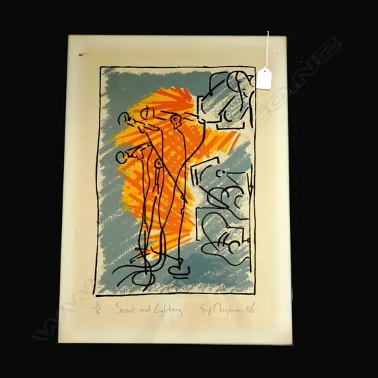 LTD EDITION PRINT 3/14 'SOUND AND LIGHTING' BY 'GUY CHAPMAN'  370 X 260MM