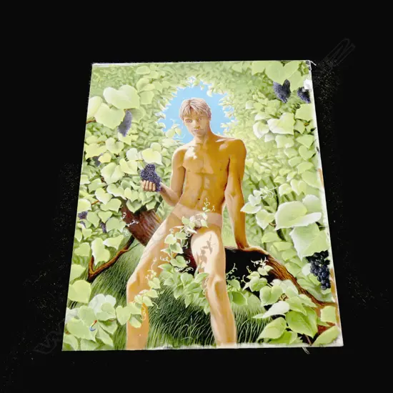 NUDE MALE ADAM OIL ON CANVAS 875x710mm