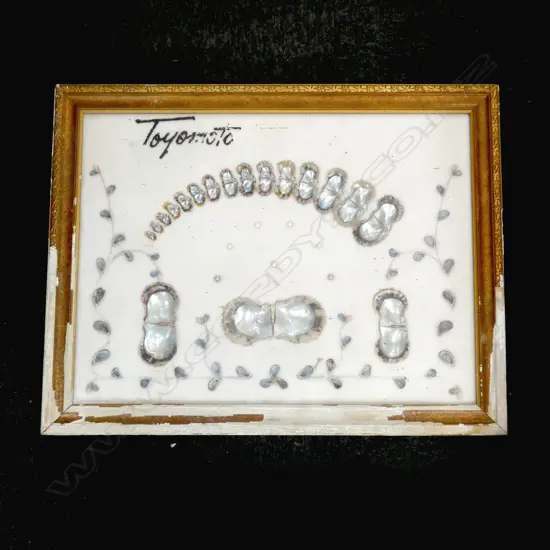 FRAMED TOYOMOTO CULTURED PEARL DISPLAY 440x595mm