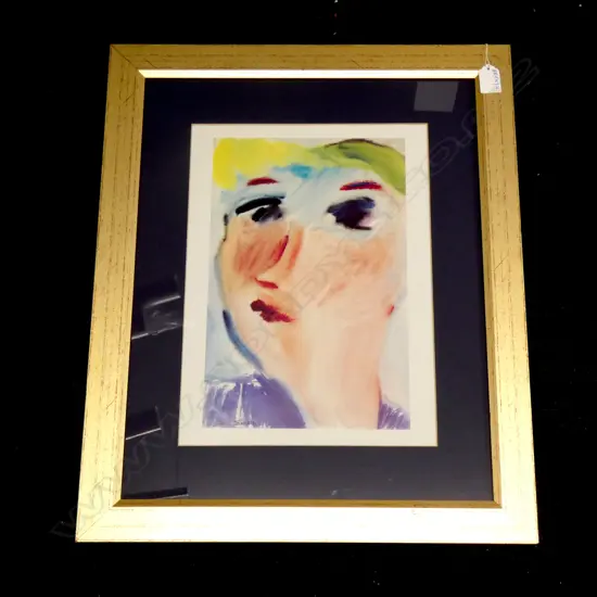 JANE EVANS FRAMED PRINT LIPSTICK 340 x 220 mm