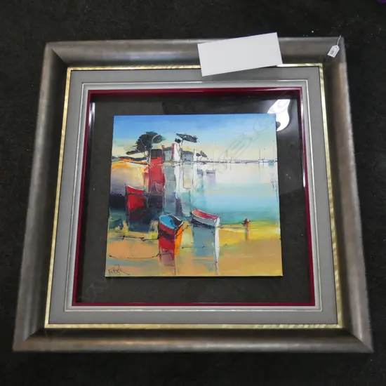 ERIC LE PAPE 'LE PHARE ROUGE' OIL 500mm sq