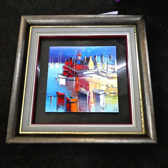 ERIC LE PAPE 'REFLECT ROUGE' OIL 500mm sq