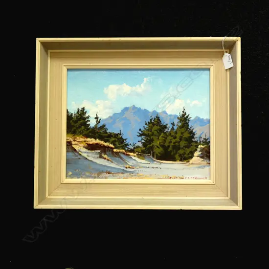 ALAN D COOKE, CECIL PEAK (WHITE POINT, LAKE WAKATIPU), OIL ON BOARD, SIGNED AND DATED '73. 260 x 340mm