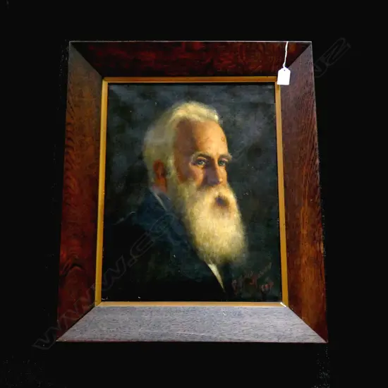 ELEANOR KATE SPERRY (1862-93) PORTRAIT OF JUDGE EDWARD WALTER PUCKEY (1837-1924), OIL ON CANVAS, SIGNED, 1884. 450 x 350