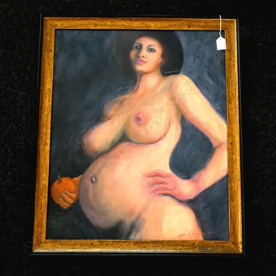 ACRYLIC ON BOARD - 'KATYA' SIGNED 'UNKNOWN'   470 X 570MM