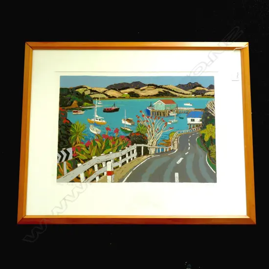 TOM BURNETT, ‘MANGONUI II’, SCREENPRINT 135/140, SIGNED & DATED '92. 335 x 490mm